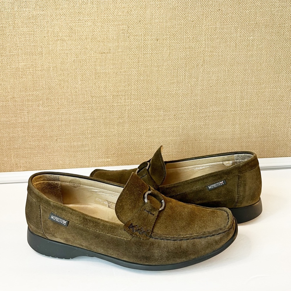 Mephisto Cool-Air Dark Green Suede Loafer Flats Size 8 - Picture 11 of 11